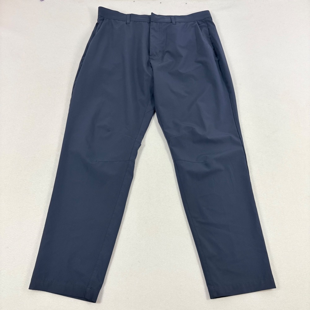Fabletics Only-Way Tech Pants Mens 35x30 Navy Blue Performance Golf Office